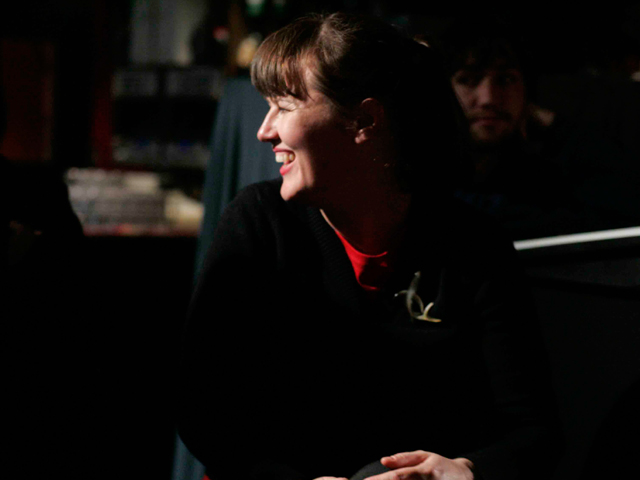 Anna Brownfield on set